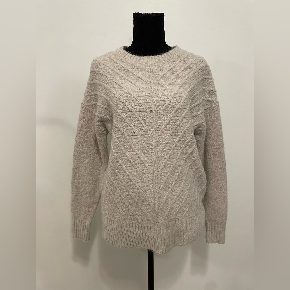 Women's Textured Beige Sweater